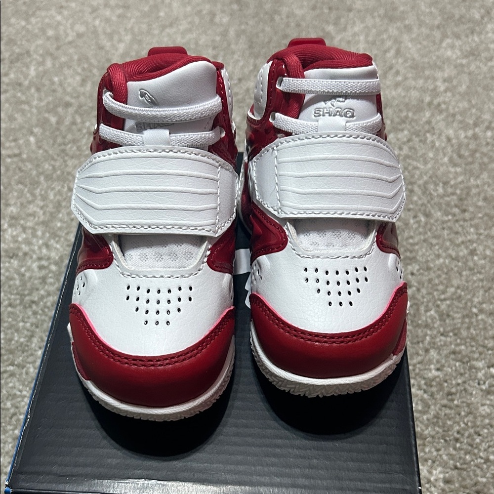 Shaq Kids' Red and White High-Top Sneakers